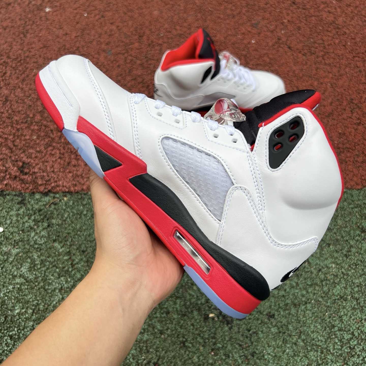 Air Jordan 5 “Fire Red Black Tongue” HQ7978-101 - FashionPlug