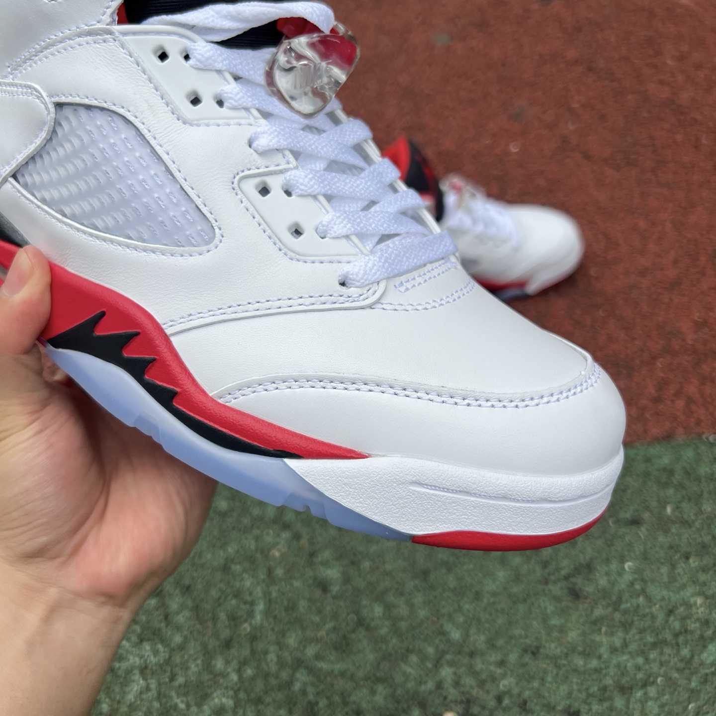 Air Jordan 5 “Fire Red Black Tongue” HQ7978-101 - FashionPlug