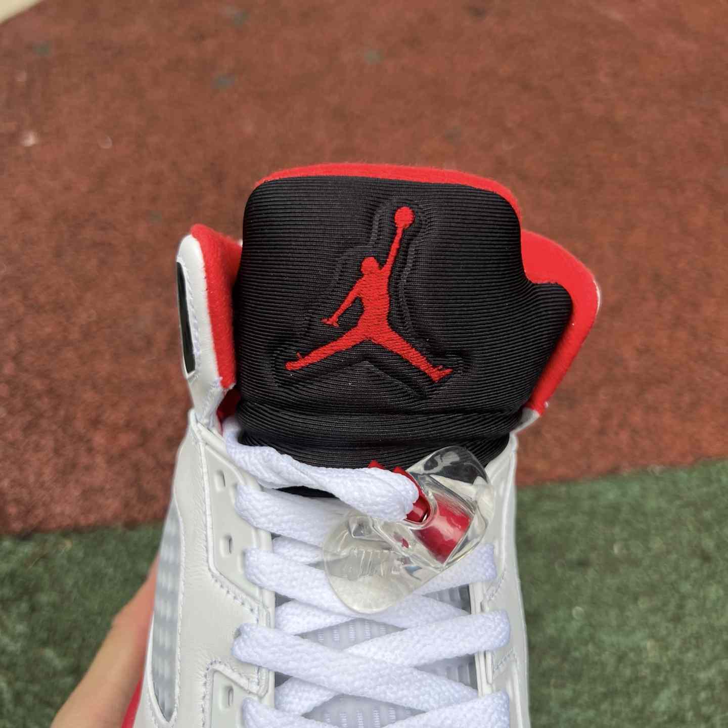Air Jordan 5 “Fire Red Black Tongue” HQ7978-101 - FashionPlug