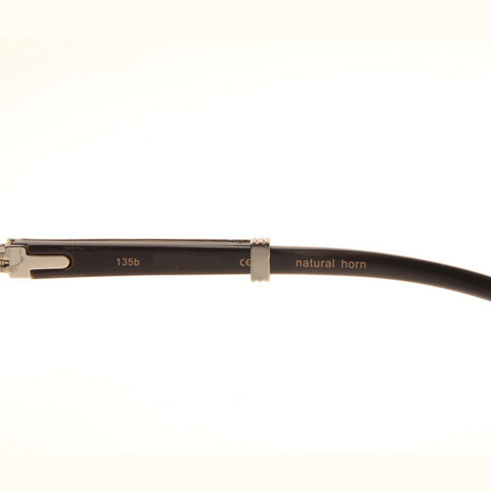 Cartier CT1990-0692 White Mix Black Buffalo Sunglasses In Silver Brown - FashionPlug