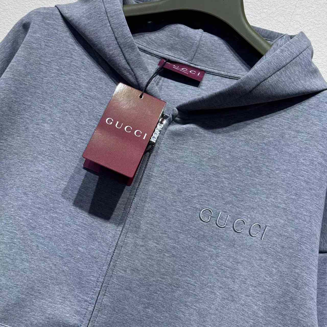 Gucci Embroidered Hooded Jersey Sweatshirt - FashionPlug