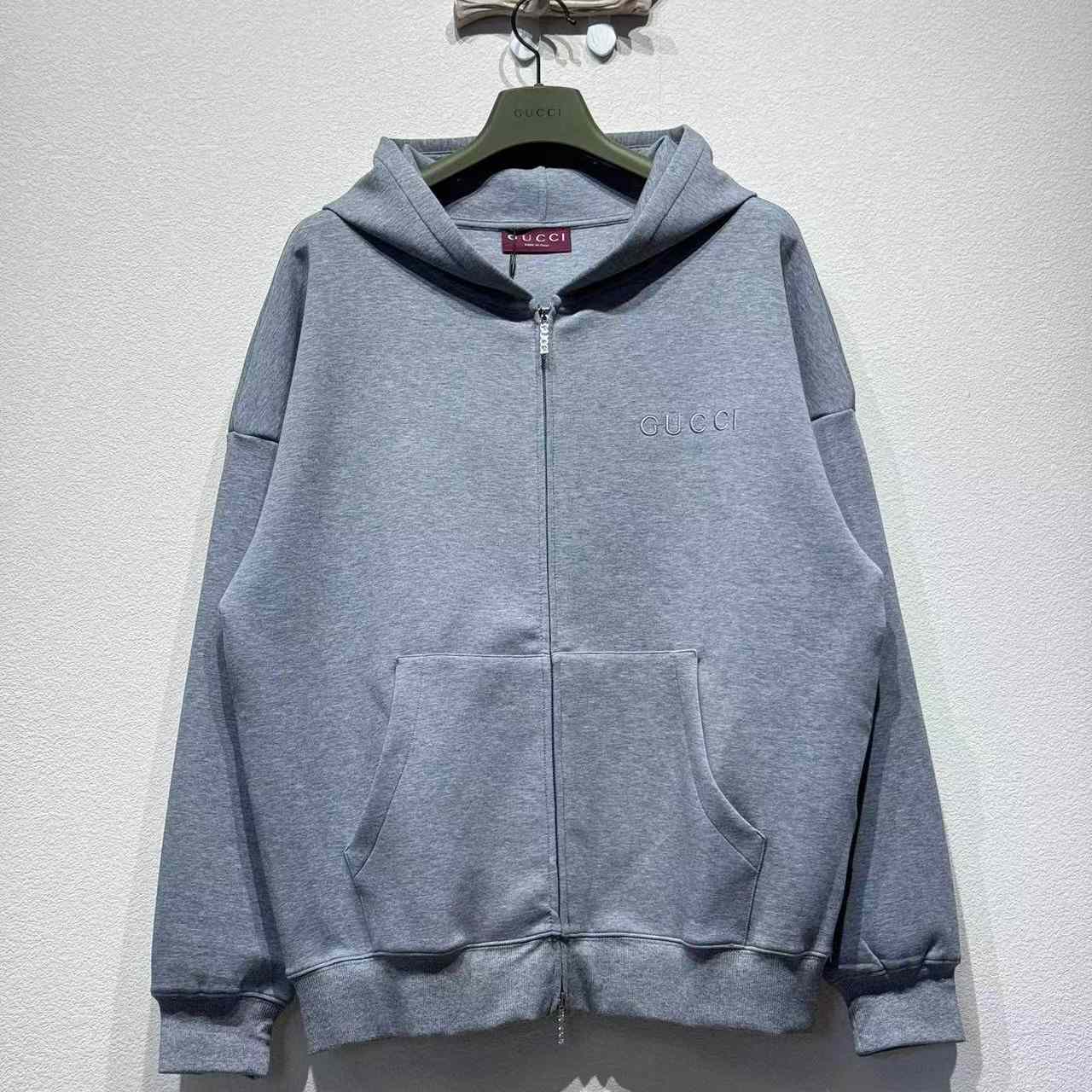 Gucci Embroidered Hooded Jersey Sweatshirt - FashionPlug