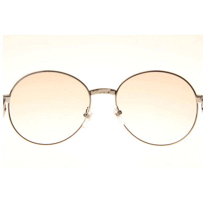 Cartier CT1990-0692 Black Buffalo Sunglasses In Silver Brown - FashionPlug