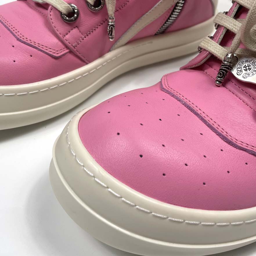 Chrome Hearts x Rick Owens Geobasket High 'Pink' - FashionPlug