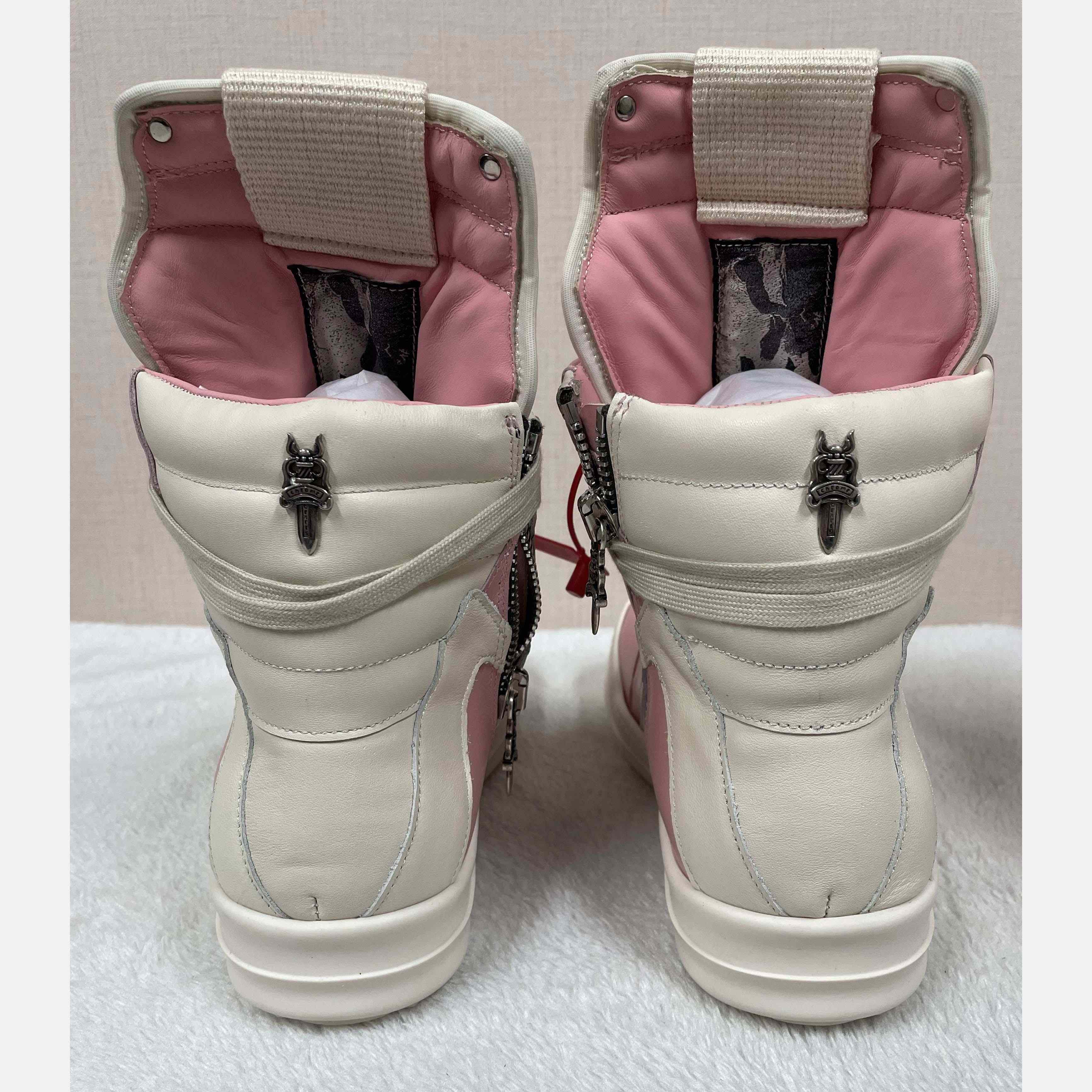 Chrome Hearts x Rick Owens Geobasket High 'Pink' - FashionPlug