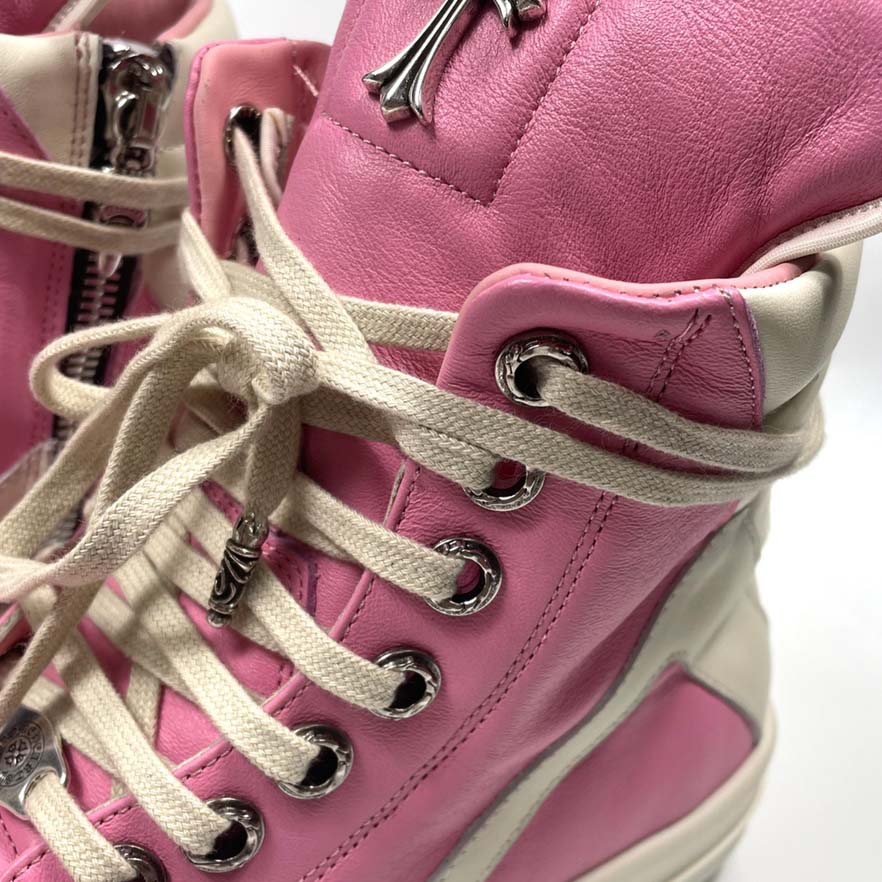 Chrome Hearts x Rick Owens Geobasket High 'Pink' - FashionPlug