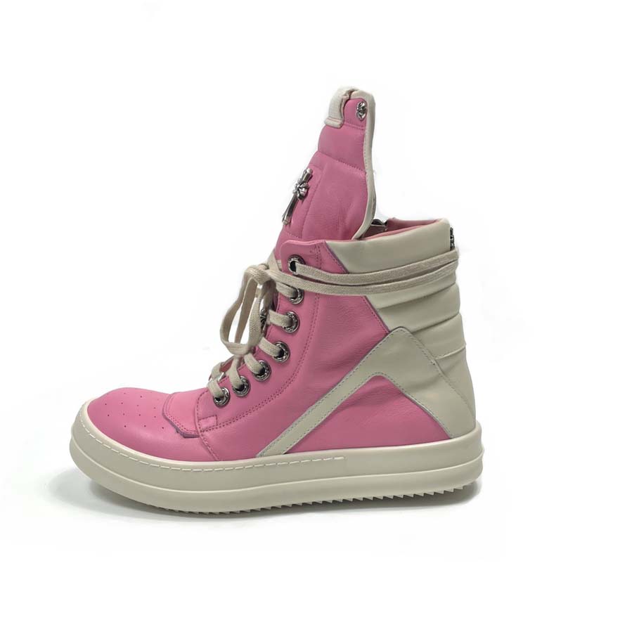 Chrome Hearts x Rick Owens Geobasket High 'Pink' - FashionPlug