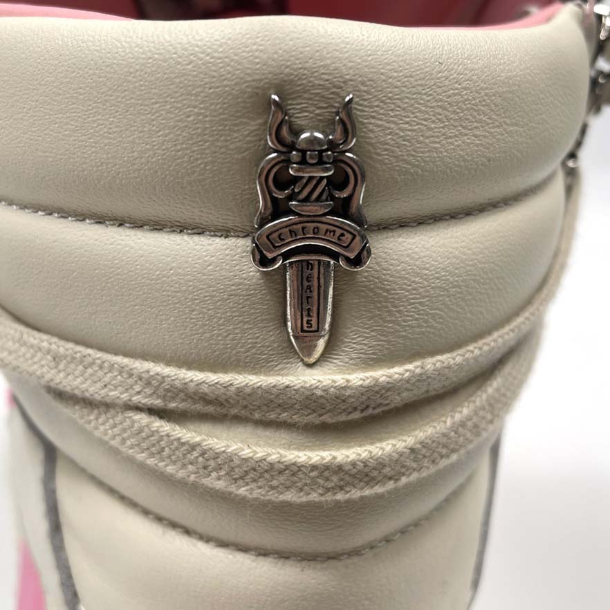Chrome Hearts x Rick Owens Geobasket High 'Pink' - FashionPlug