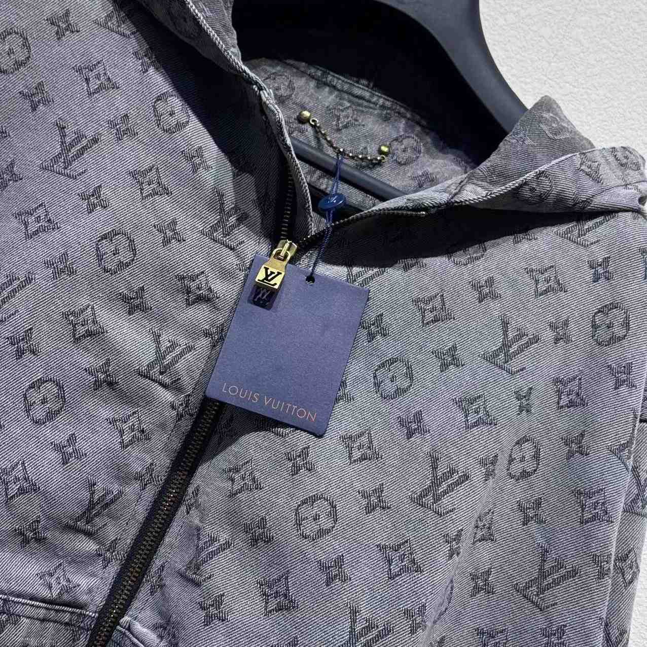 Louis Vuitton Monogram Denim Hooded Jacket - FashionPlug
