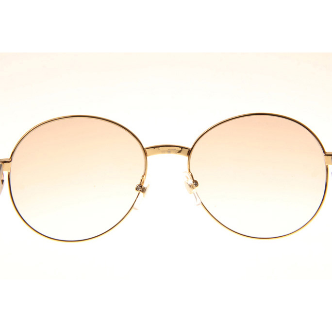 Cartier CT1990-0692 Black Buffalo Sunglasses In Gold Brown - FashionPlug