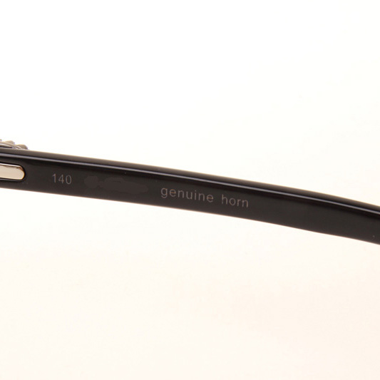 Cartier CT 3524012 Big Diamond Black Buffalo Sunglasses In Silver Brown - FashionPlug