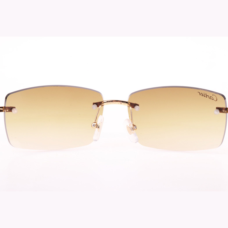 Cartier CT_3524012 Black Wood Sunglasses In Gold Brown - FashionPlug