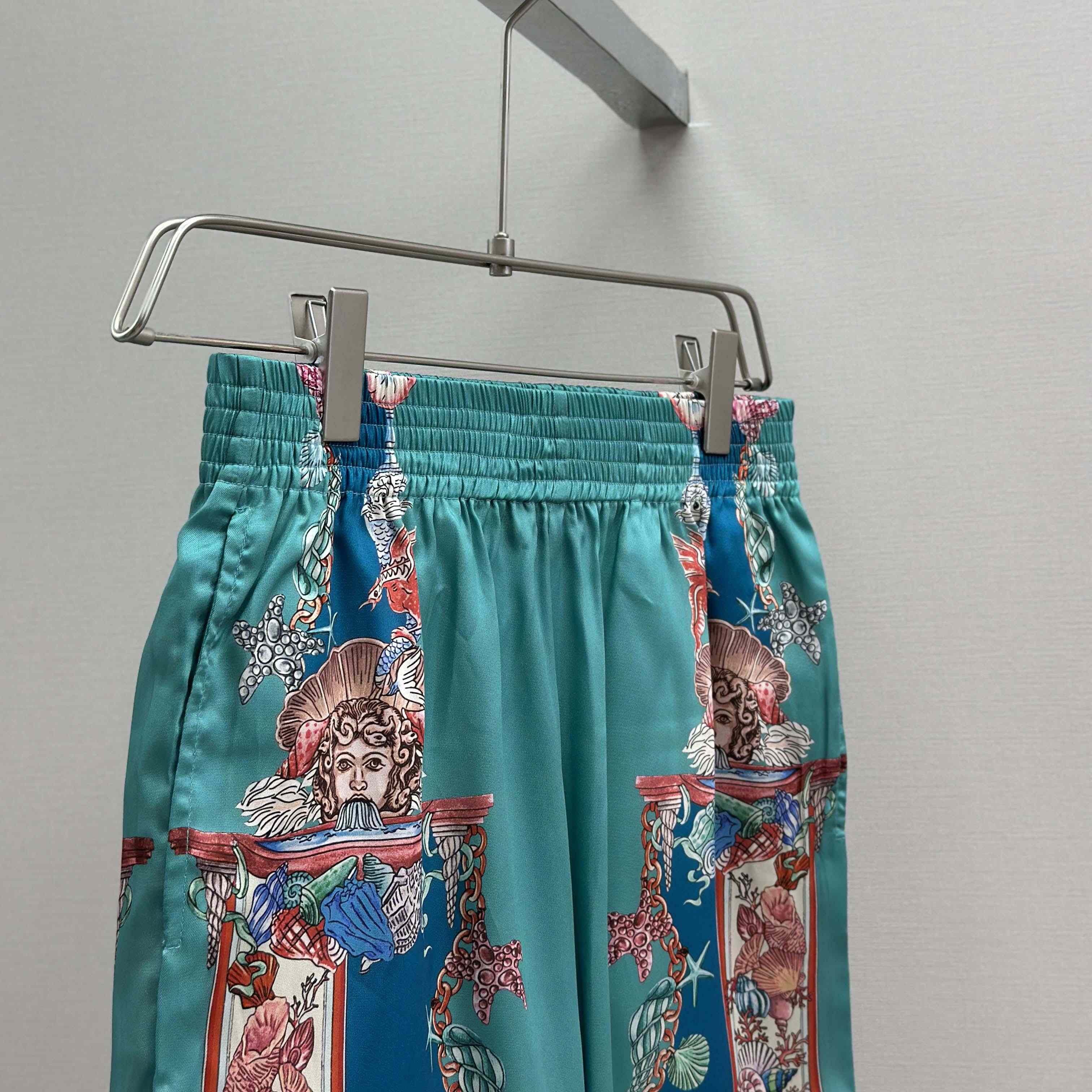 Versace Coral Theatre Silk Shirt & Silk Shorts - FashionPlug