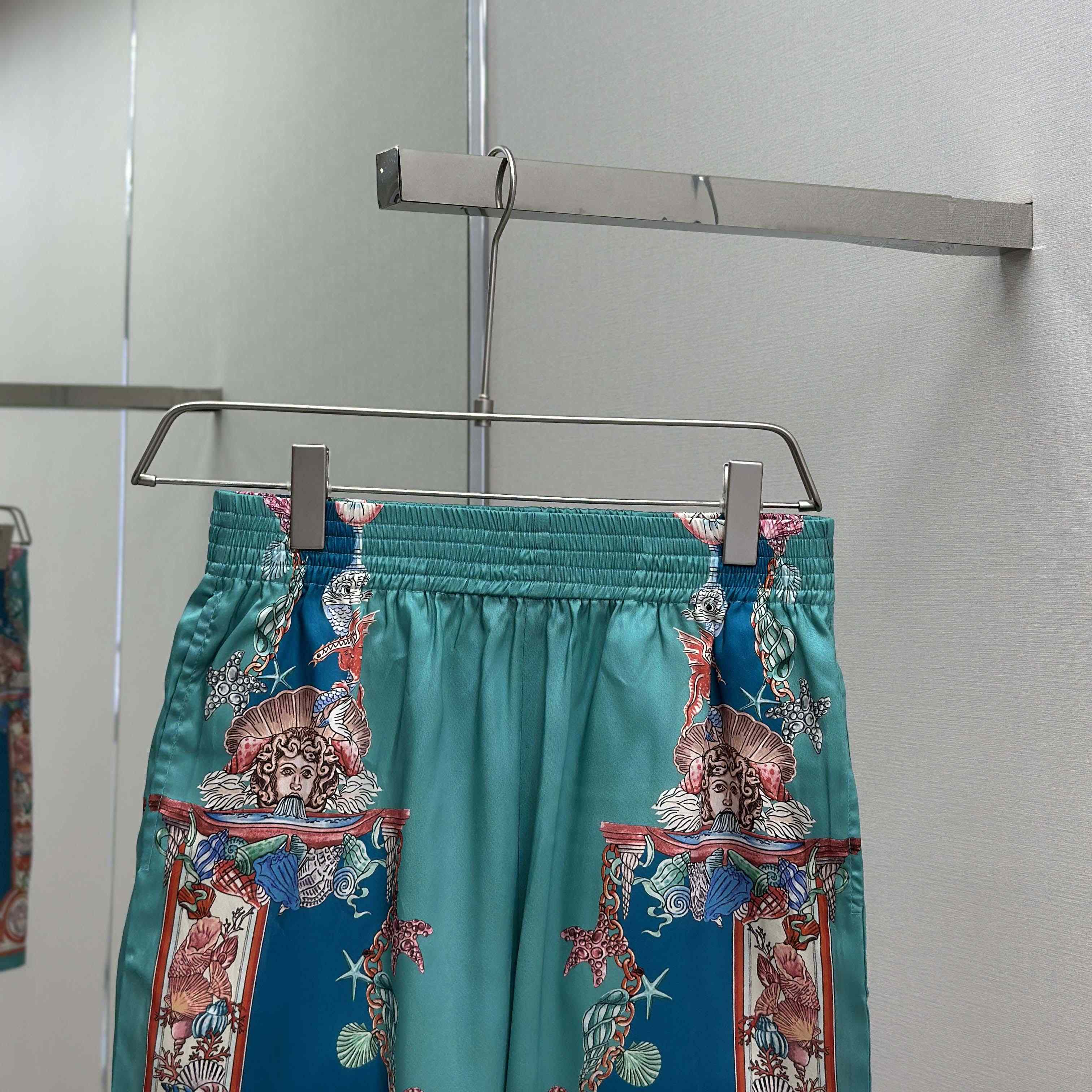 Versace Coral Theatre Silk Shirt & Silk Shorts - FashionPlug