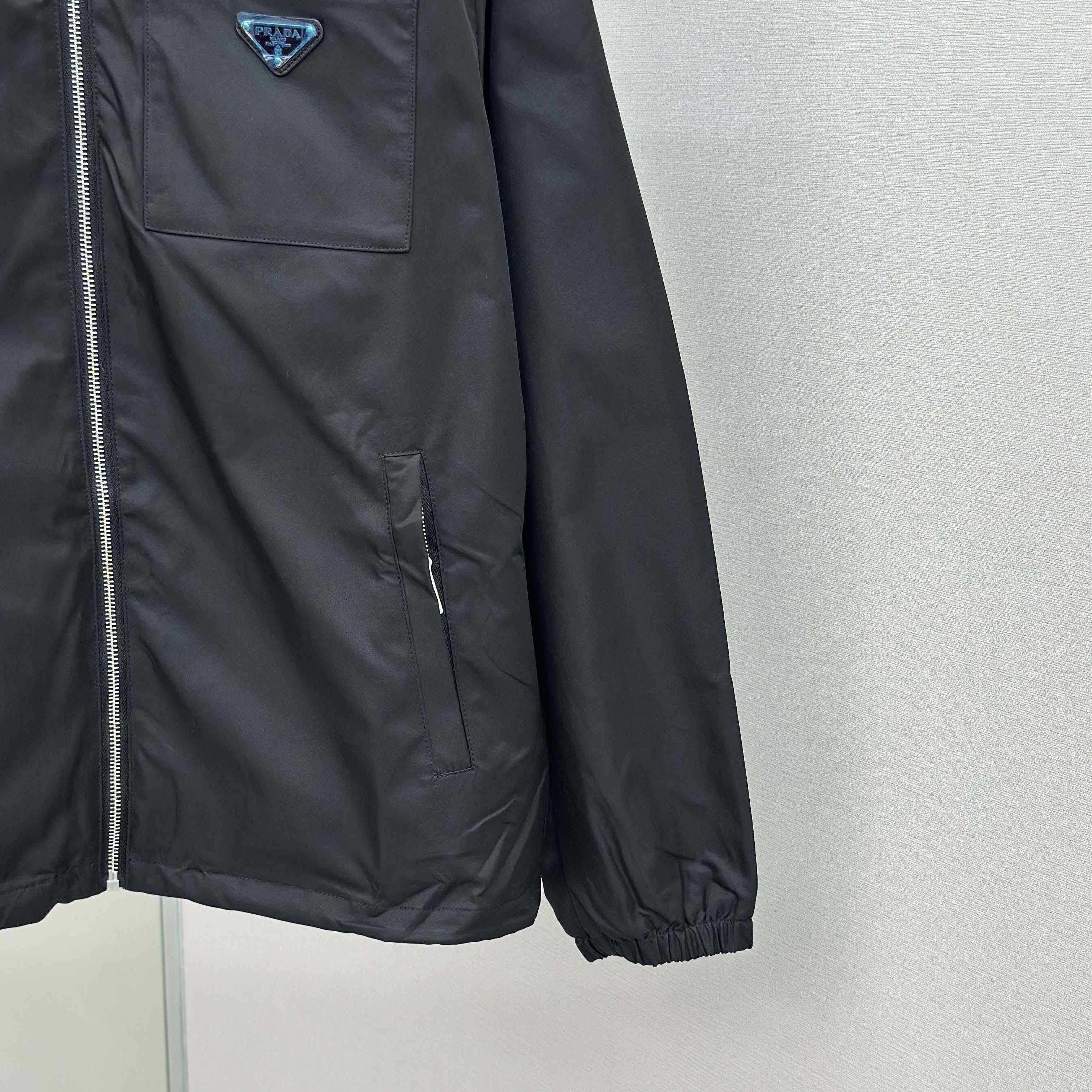 Prada Black Re-nylon Hooded Jacket - FashionPlug