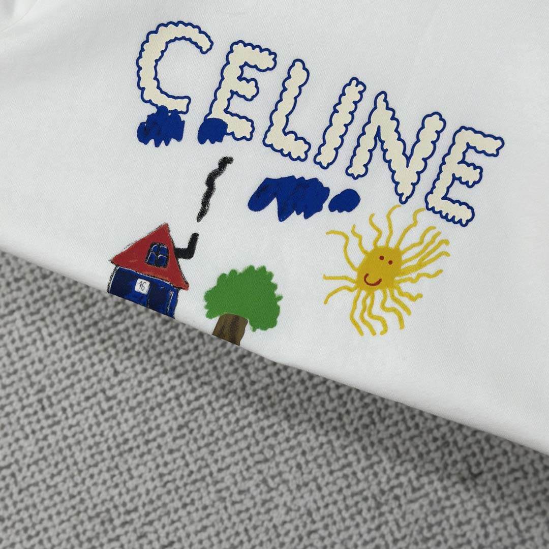 Celine 70'S Hoodie In Cotton Fleece - FashionPlug