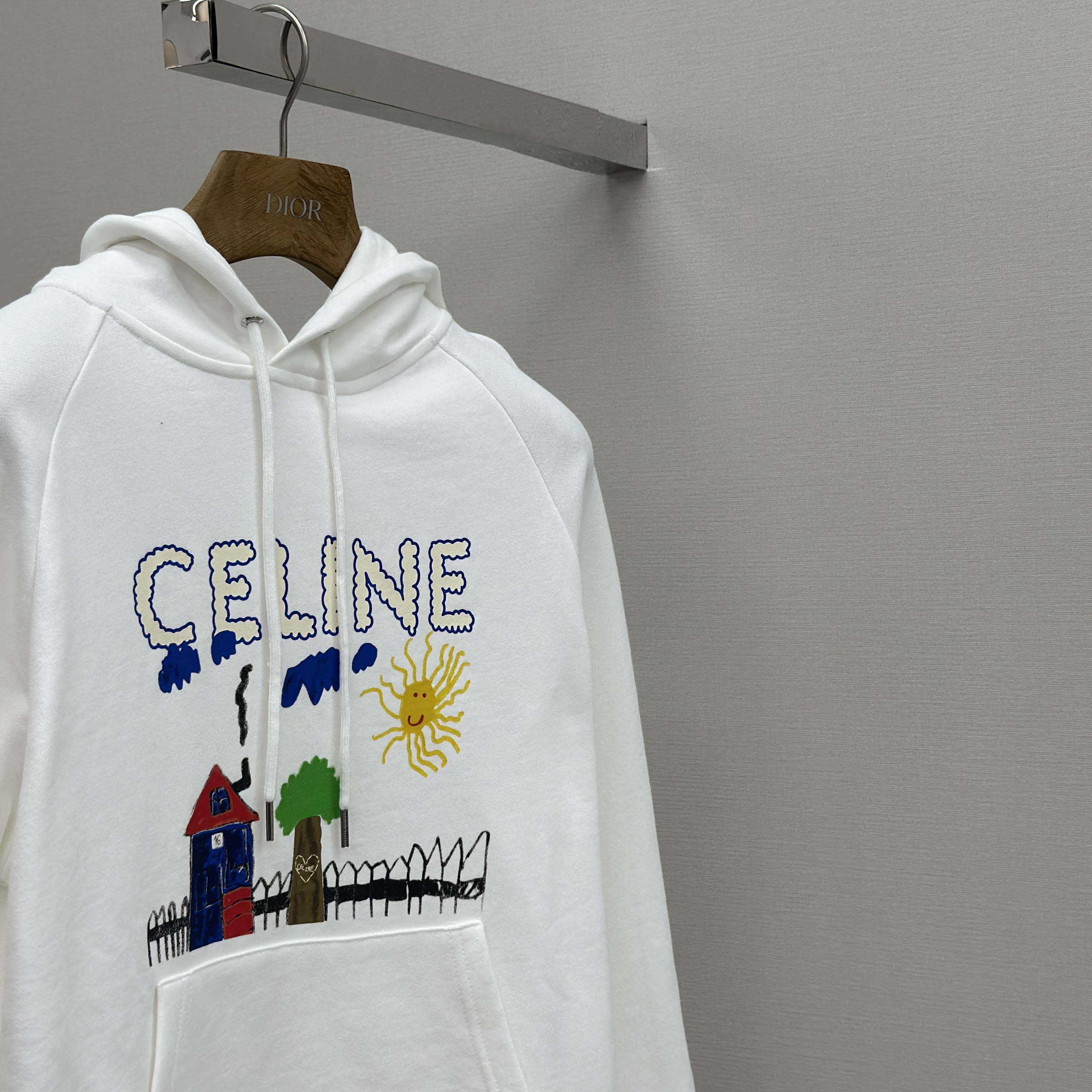 Celine 70'S Hoodie In Cotton Fleece - FashionPlug