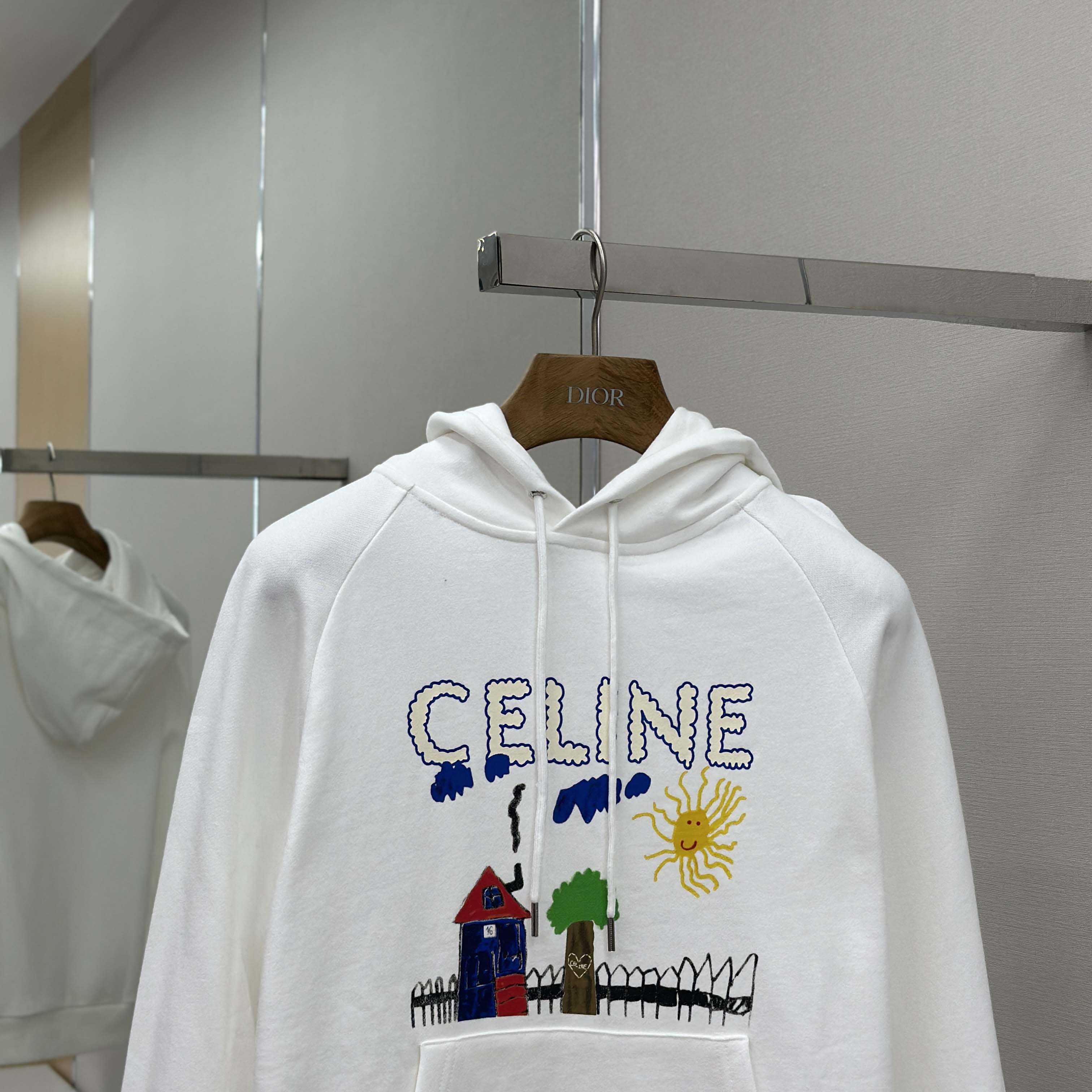 Celine 70'S Hoodie In Cotton Fleece - FashionPlug