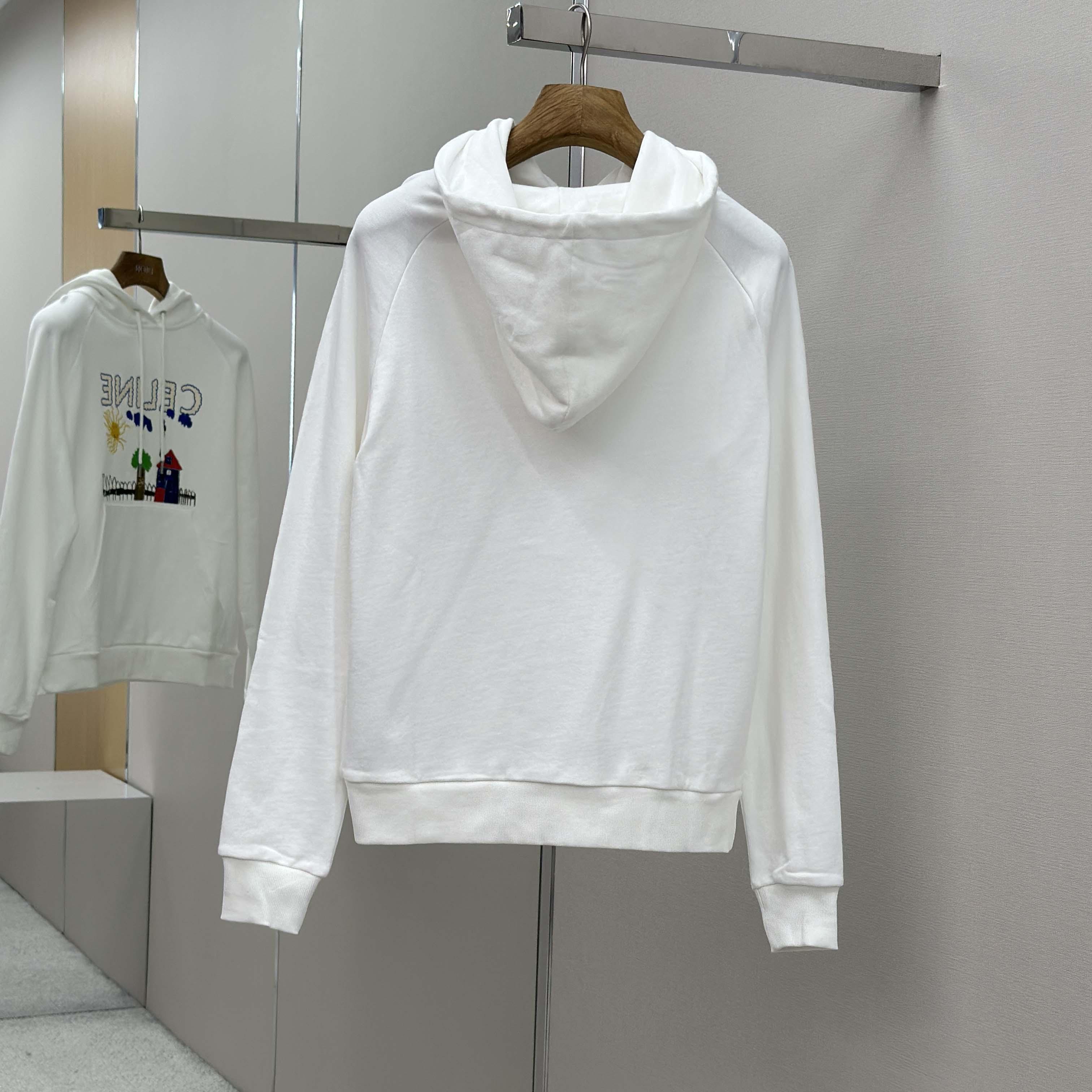 Celine 70'S Hoodie In Cotton Fleece - FashionPlug