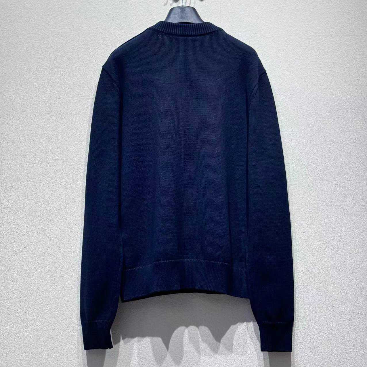Louis Vuitton Embroidered Cotton-Blend Crewneck - Luxury Blue - FashionPlug