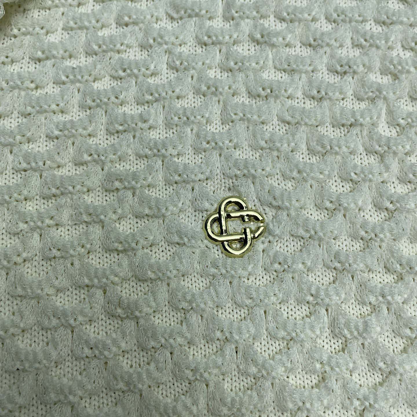 Casablanca Summer Textured-Knit Shirt   D0090 - FashionPlug