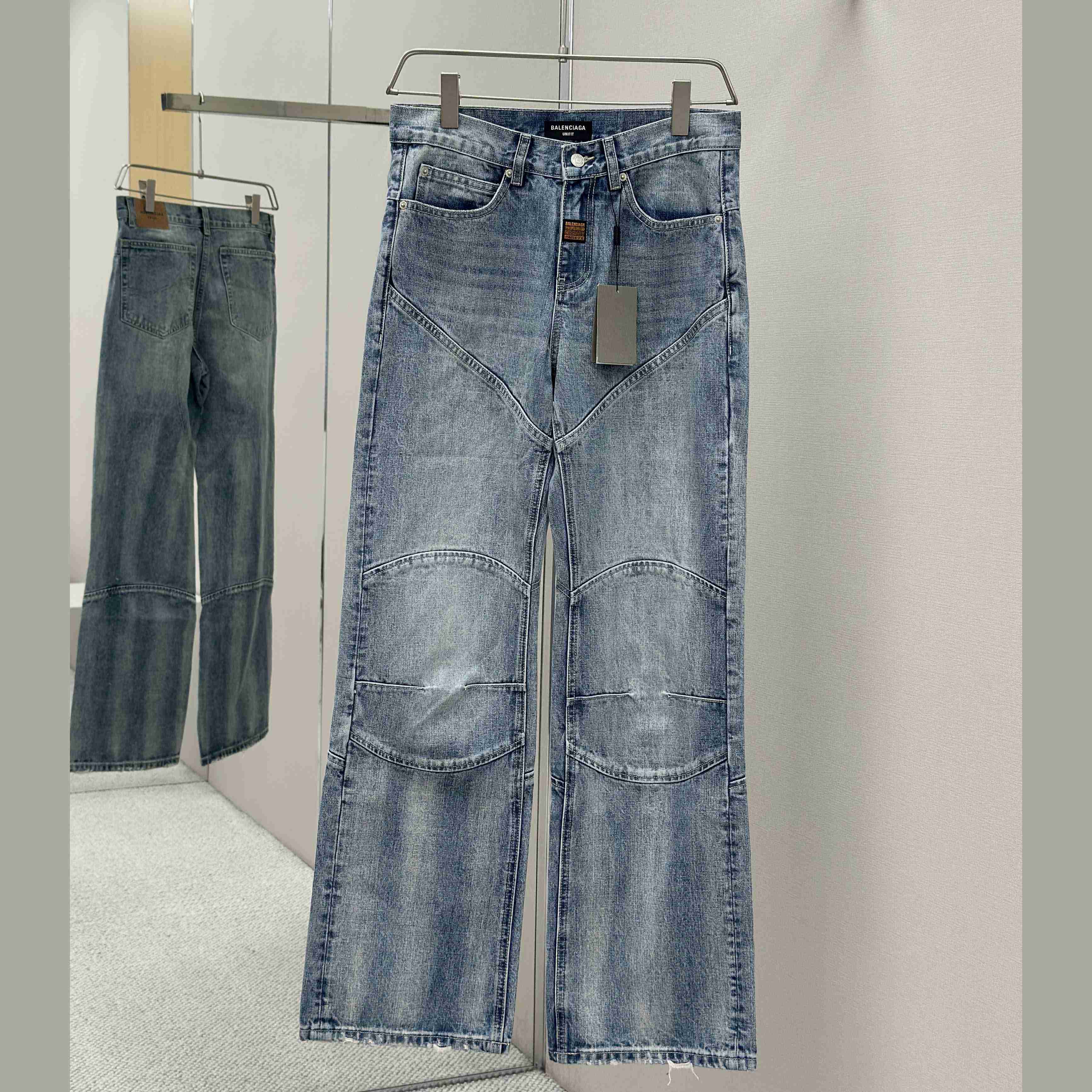 Balenciaga Fitted Low-waist Pants In Light Blue  - FashionPlug