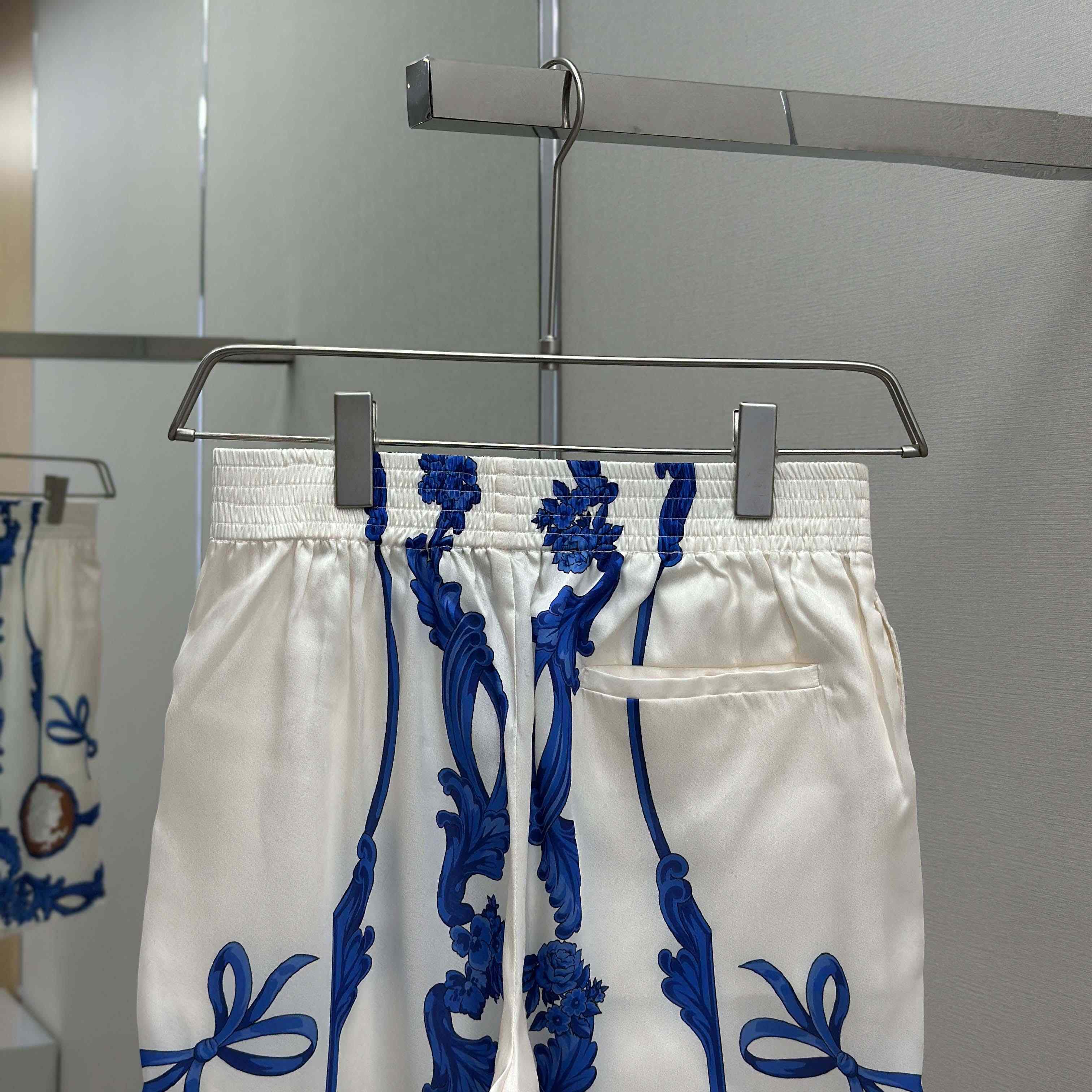 Versace Cameo Silk Shirt & Silk Shorts - FashionPlug
