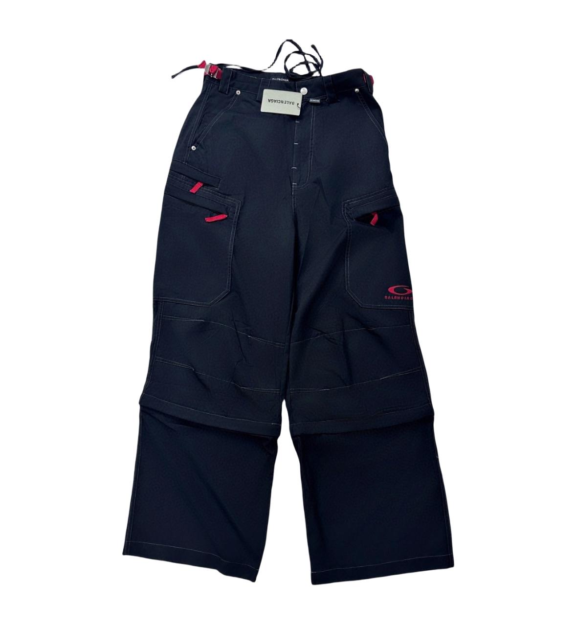 Balenciaga Utility Work Pants In Black Mixed Cotton Twill - FashionPlug