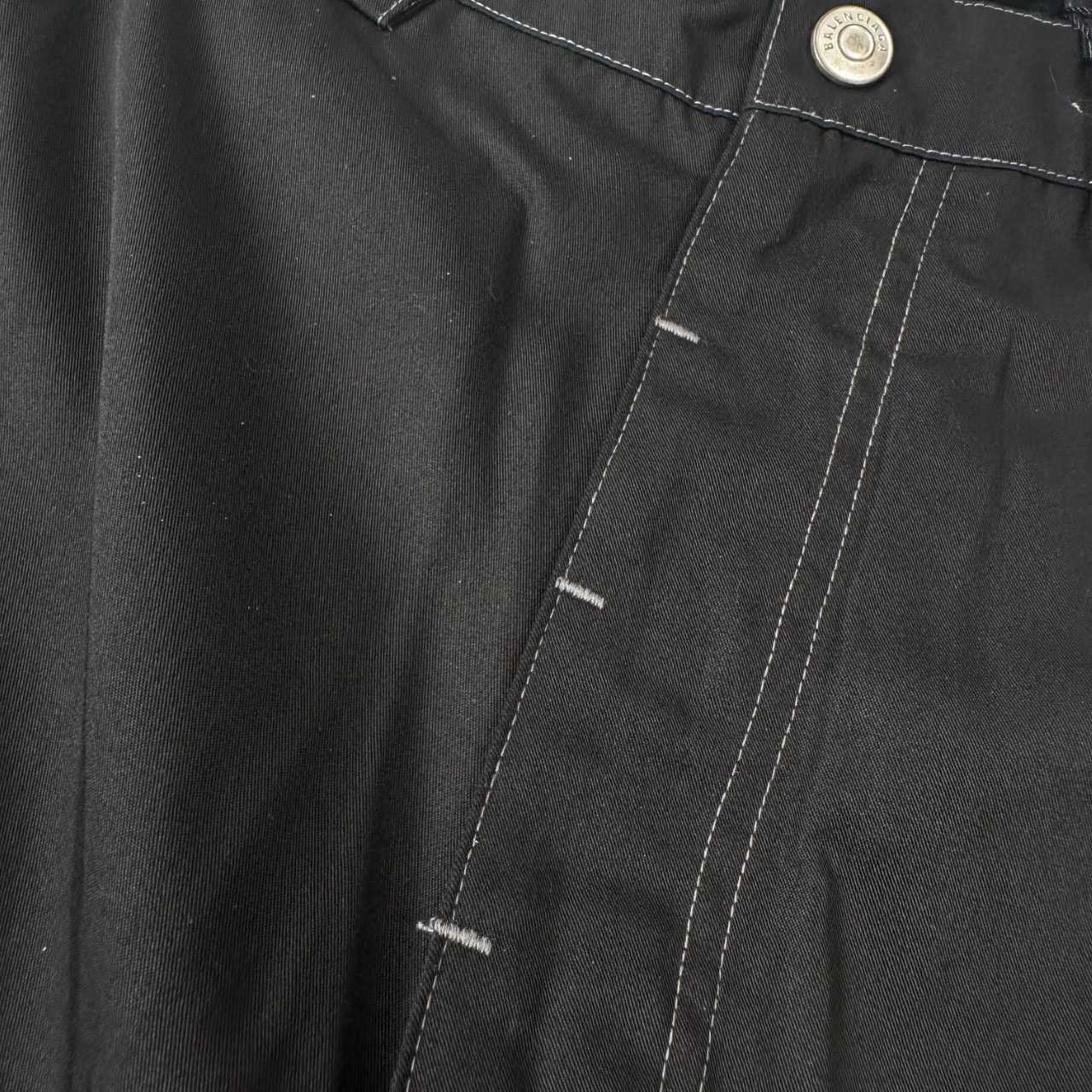 Balenciaga Utility Work Pants In Black Mixed Cotton Twill - FashionPlug