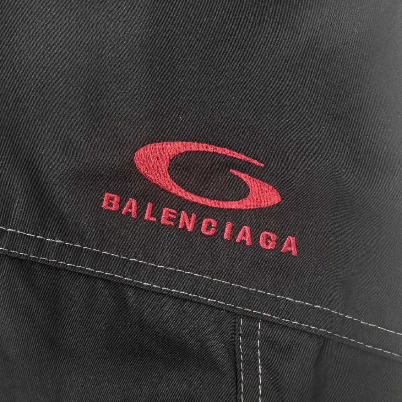Balenciaga Utility Work Pants In Black Mixed Cotton Twill - FashionPlug