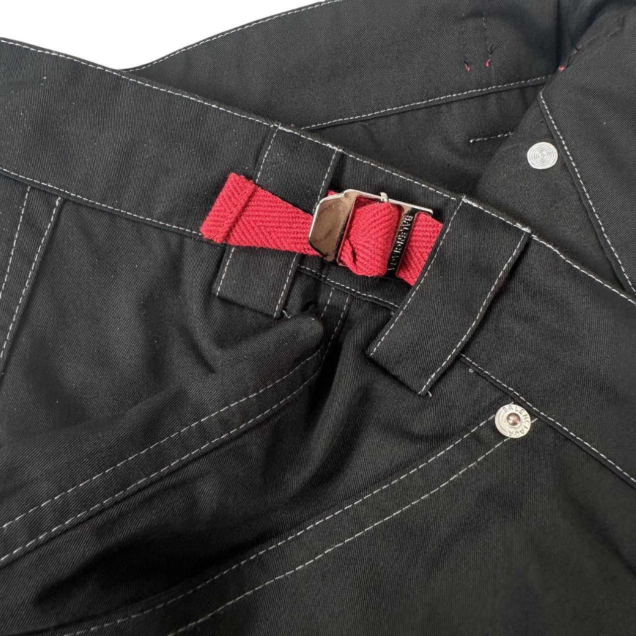 Balenciaga Utility Work Pants In Black Mixed Cotton Twill - FashionPlug