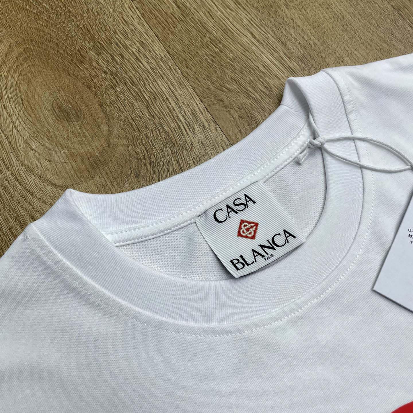 Casablanca Montagne Printed T-Shirt 'White'   C1034 - FashionPlug