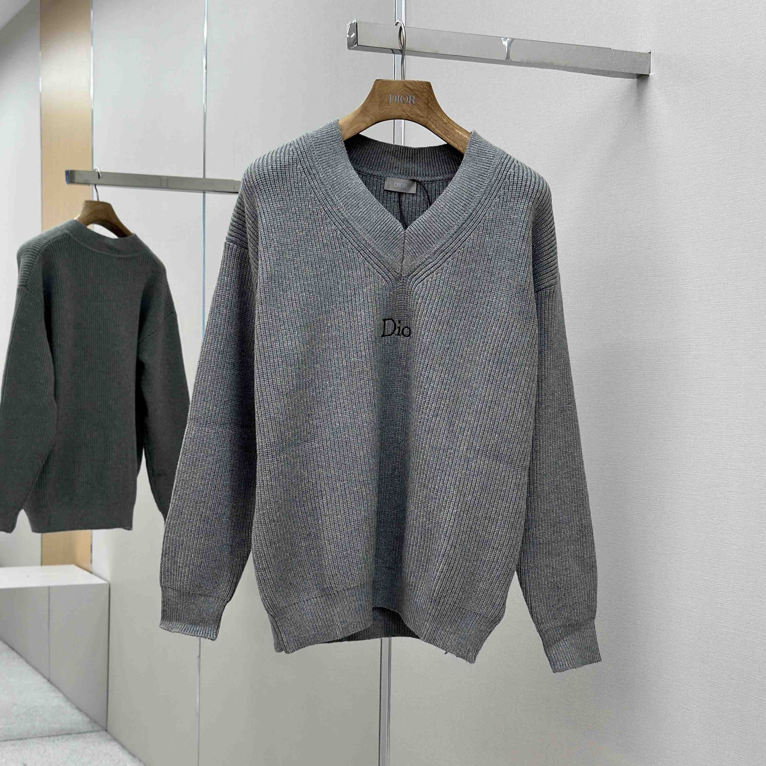 Dior V-Neck Sweater - FashionPlug