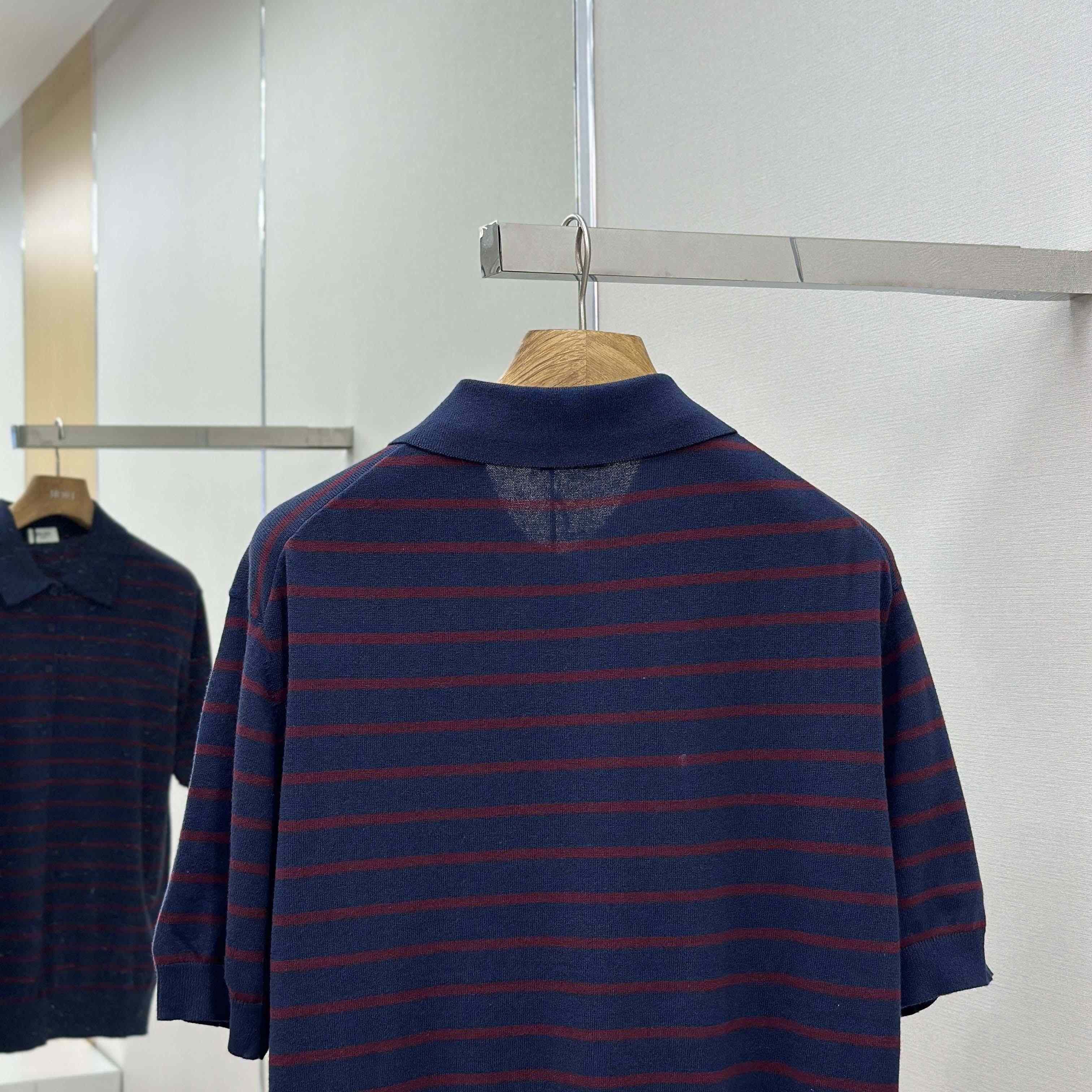 Celine Short-sleeved Polo Sweater In Fine Cotton - FashionPlug