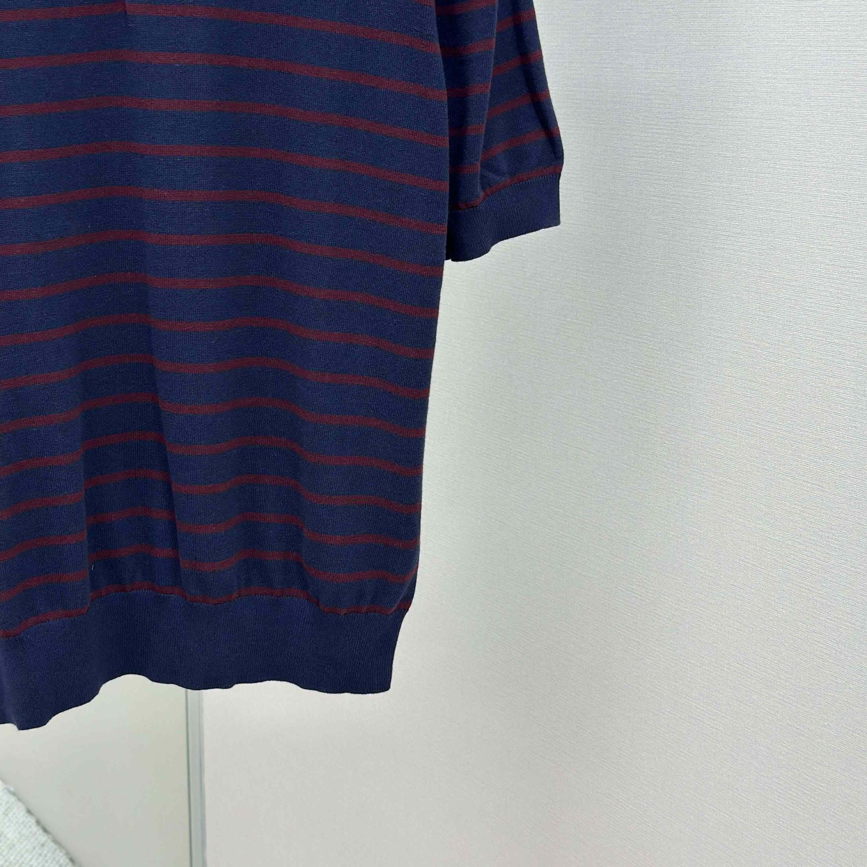Celine Short-sleeved Polo Sweater In Fine Cotton - FashionPlug