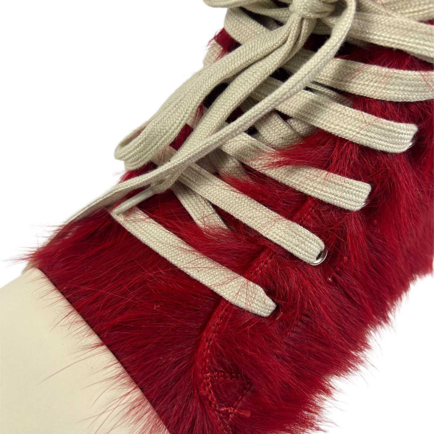 Rick Owens Pony Hair High-top Sneakers - FashionPlug