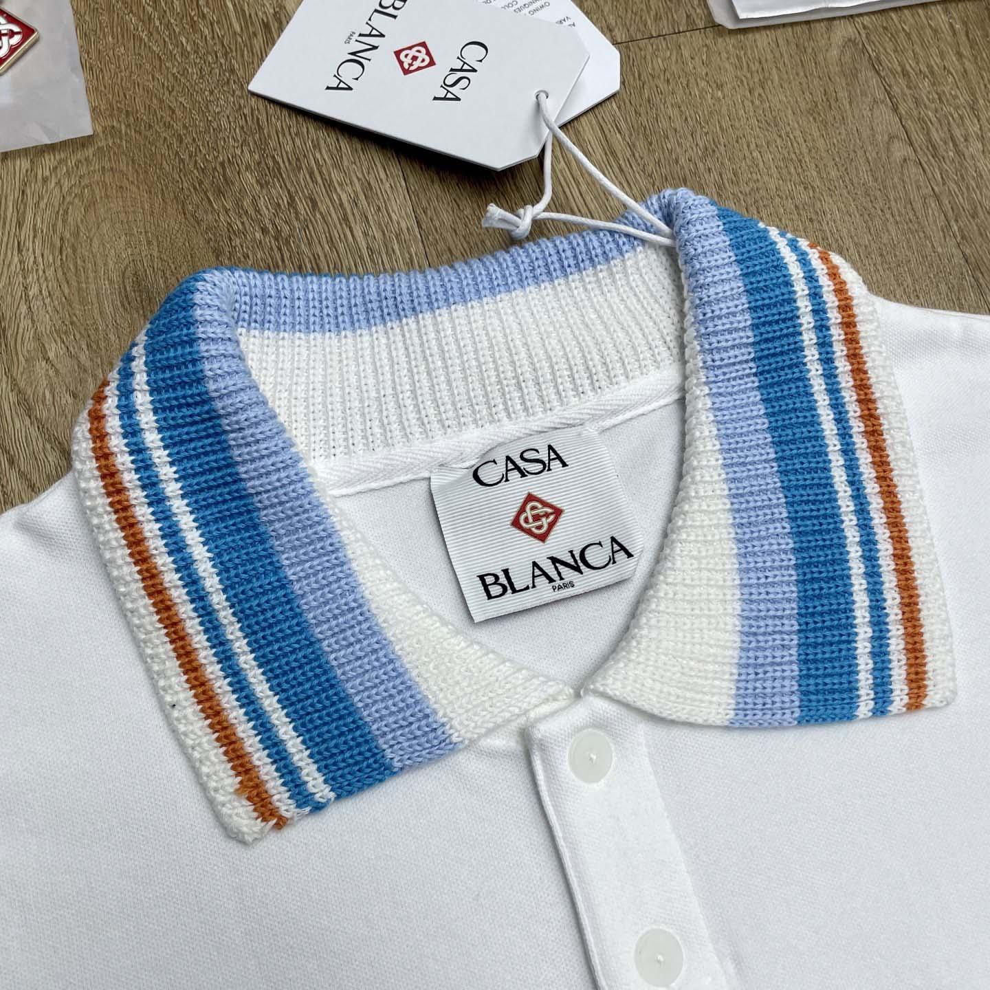 Casablanca Organic-cotton Polo Shirt   c1050 - FashionPlug