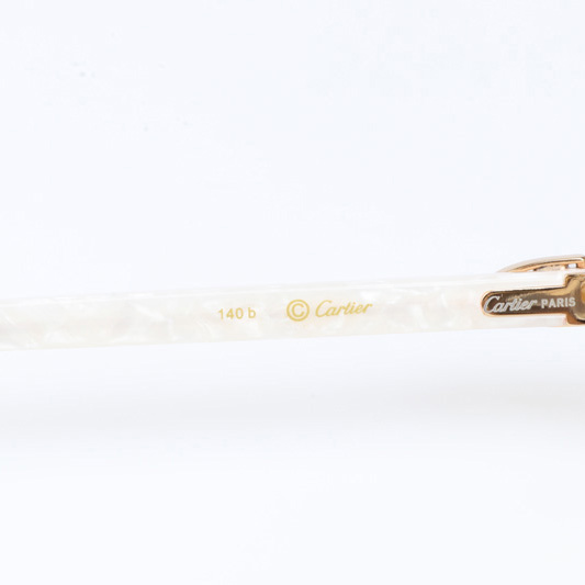 Cartier CT 3524012 Big Diamond Eyeglasses In Gold White - FashionPlug