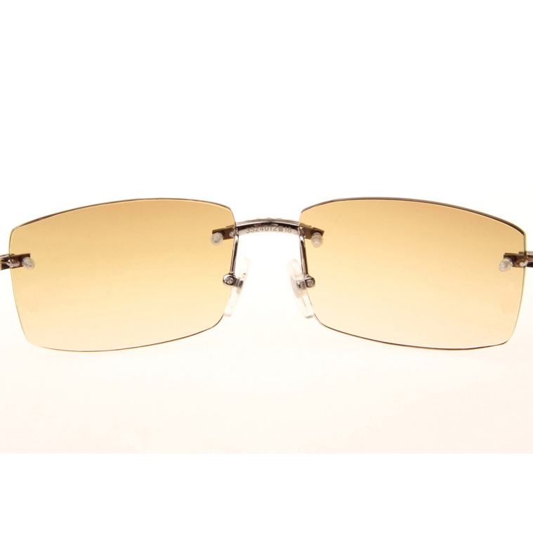 Cartier CT_3524012 Big Diamond Wood Sunglasses In Silver Brown - FashionPlug
