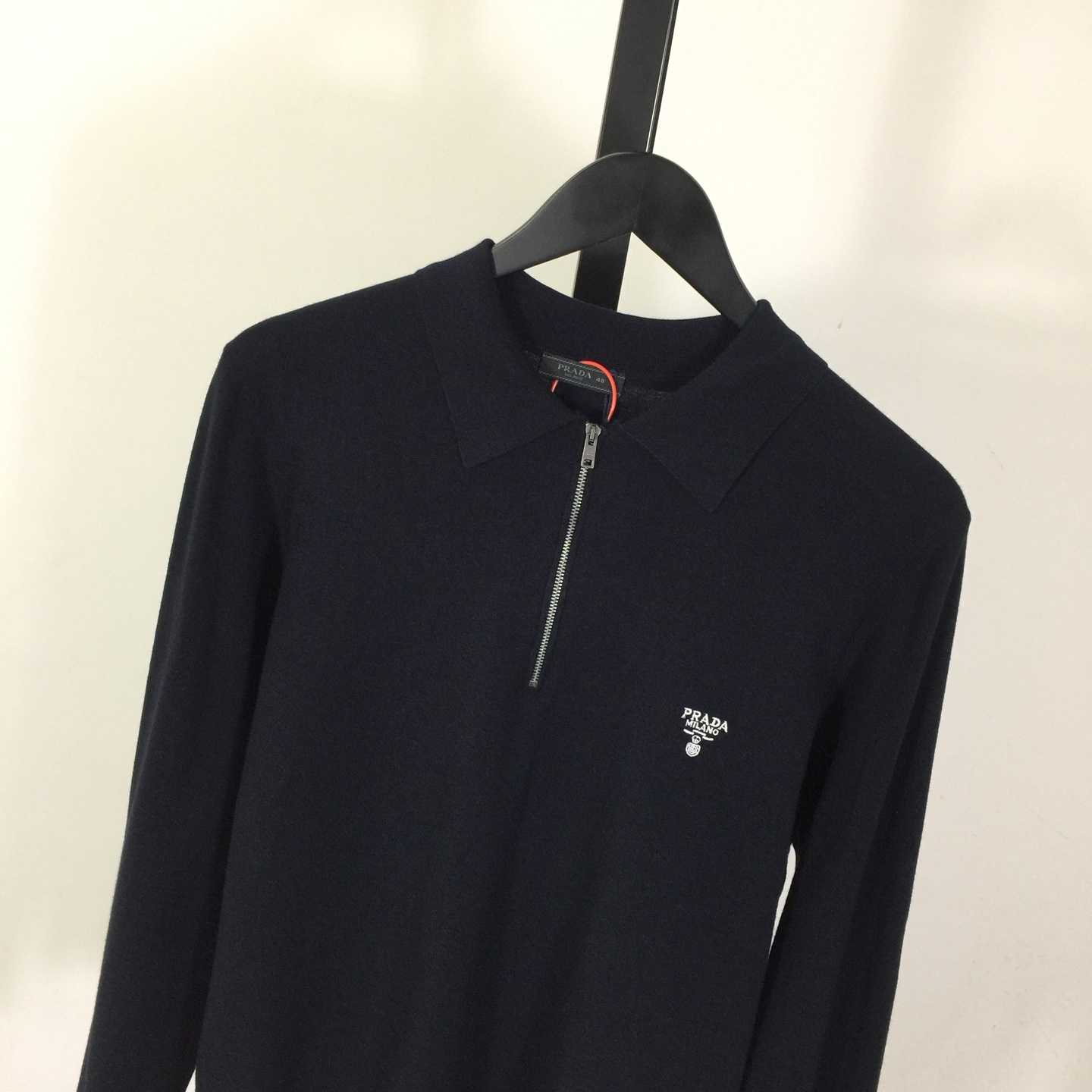Prada Superfine Wool Polo Shirt - FashionPlug