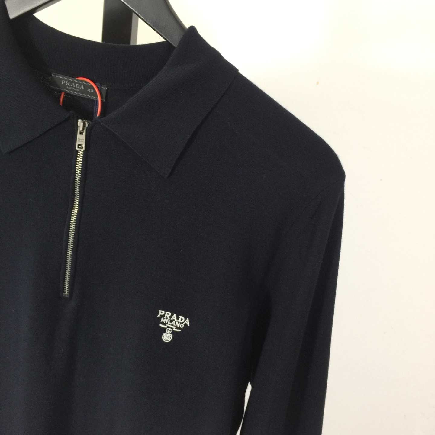 Prada Superfine Wool Polo Shirt - FashionPlug