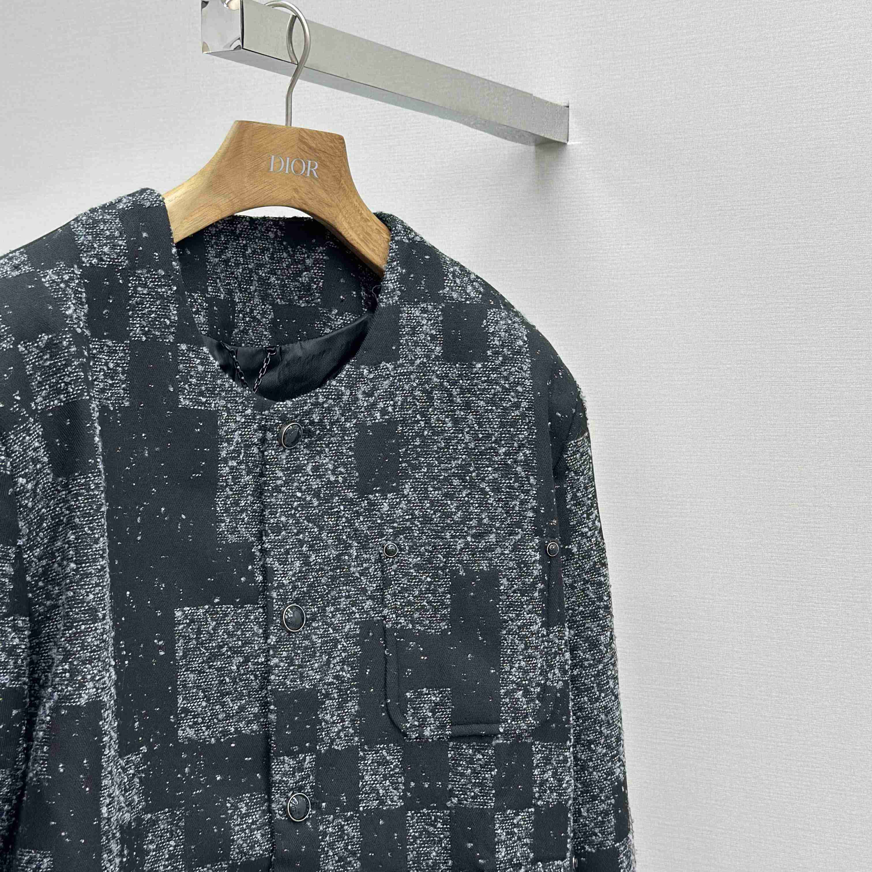 Louis Vuitton Denim Bouclette Collarless Jacket   1AHBR4 - FashionPlug