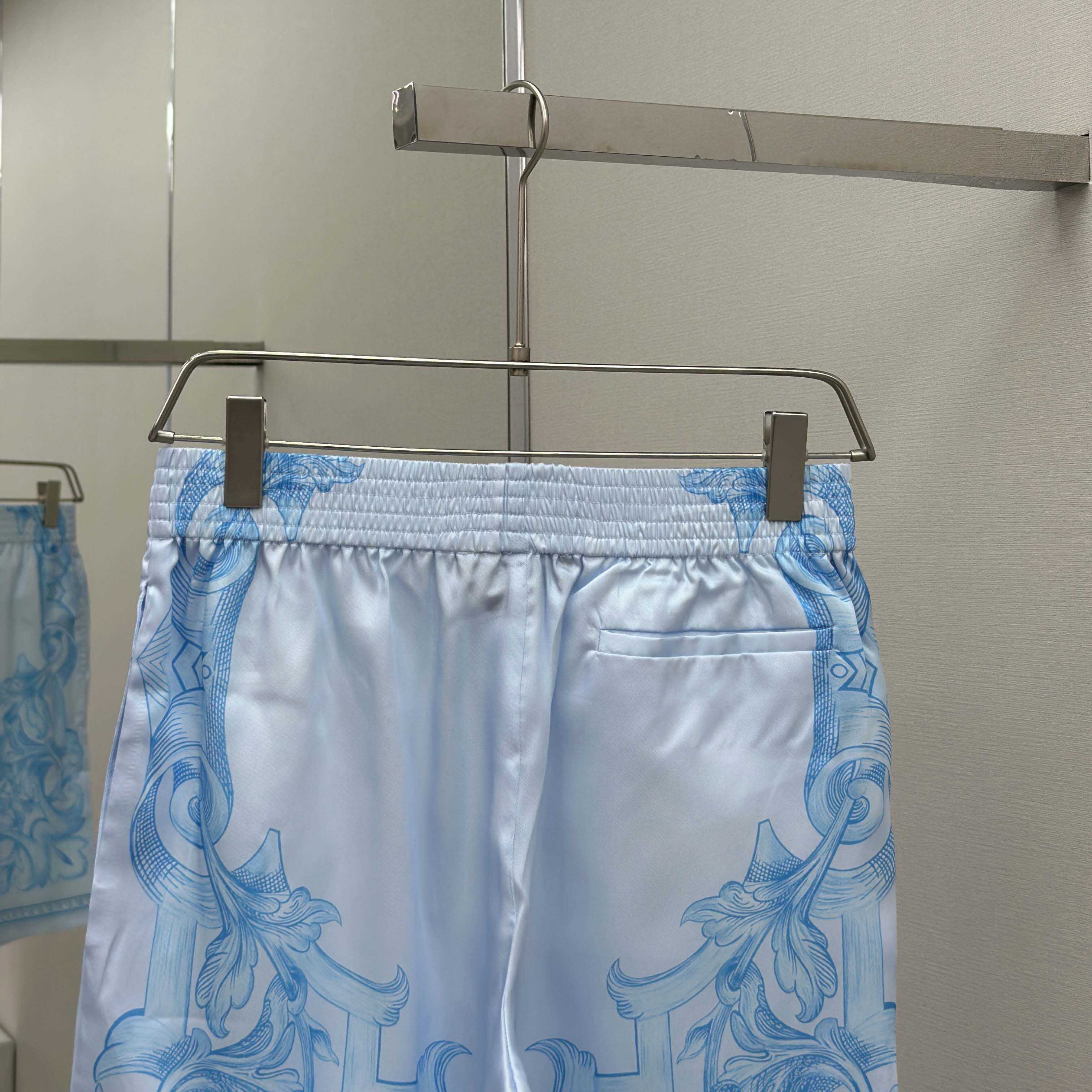 Versace Architectural Baroque Silk Shirt & Silk Shorts - FashionPlug