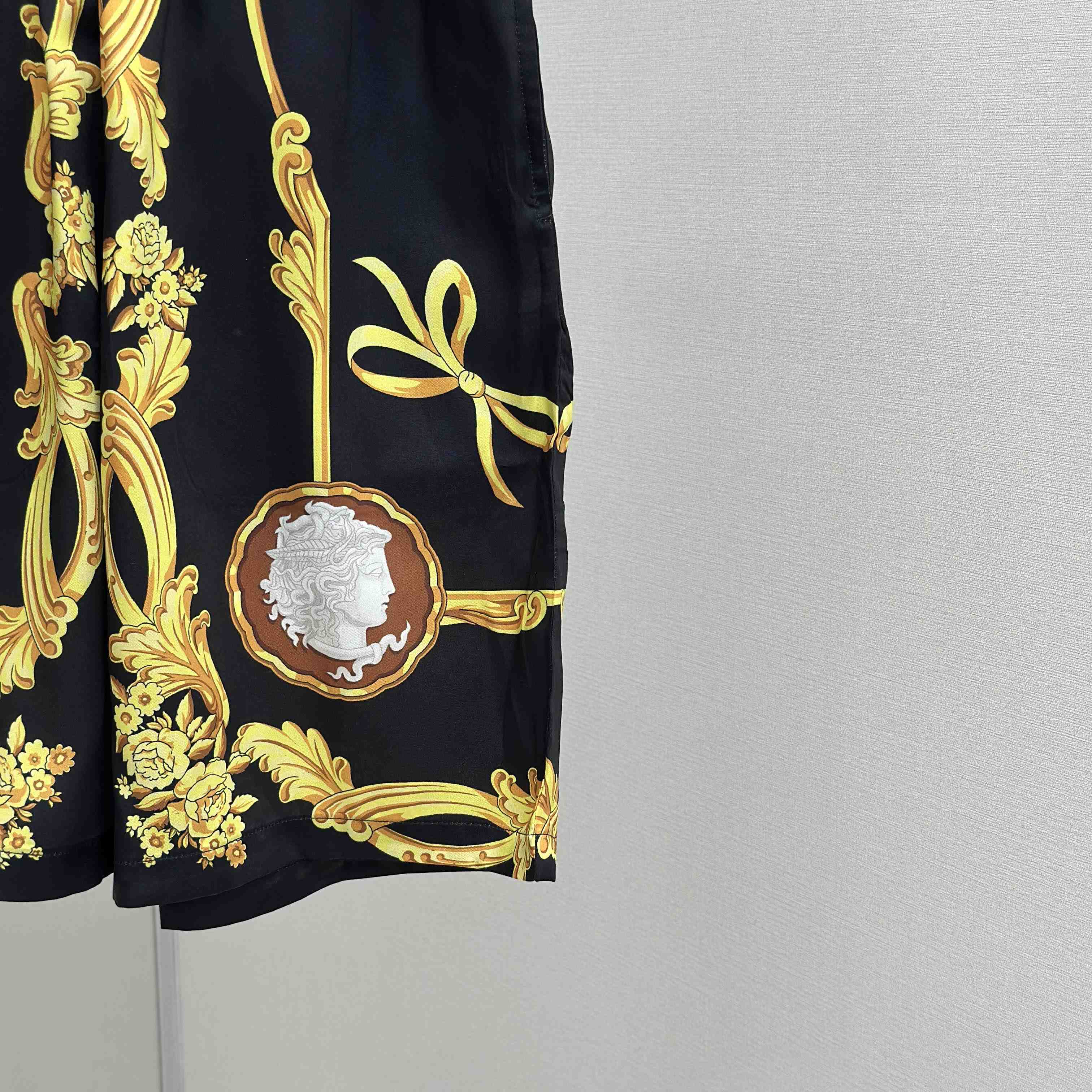 Versace Cameo Silk Shirt & Swim Boardshorts - FashionPlug