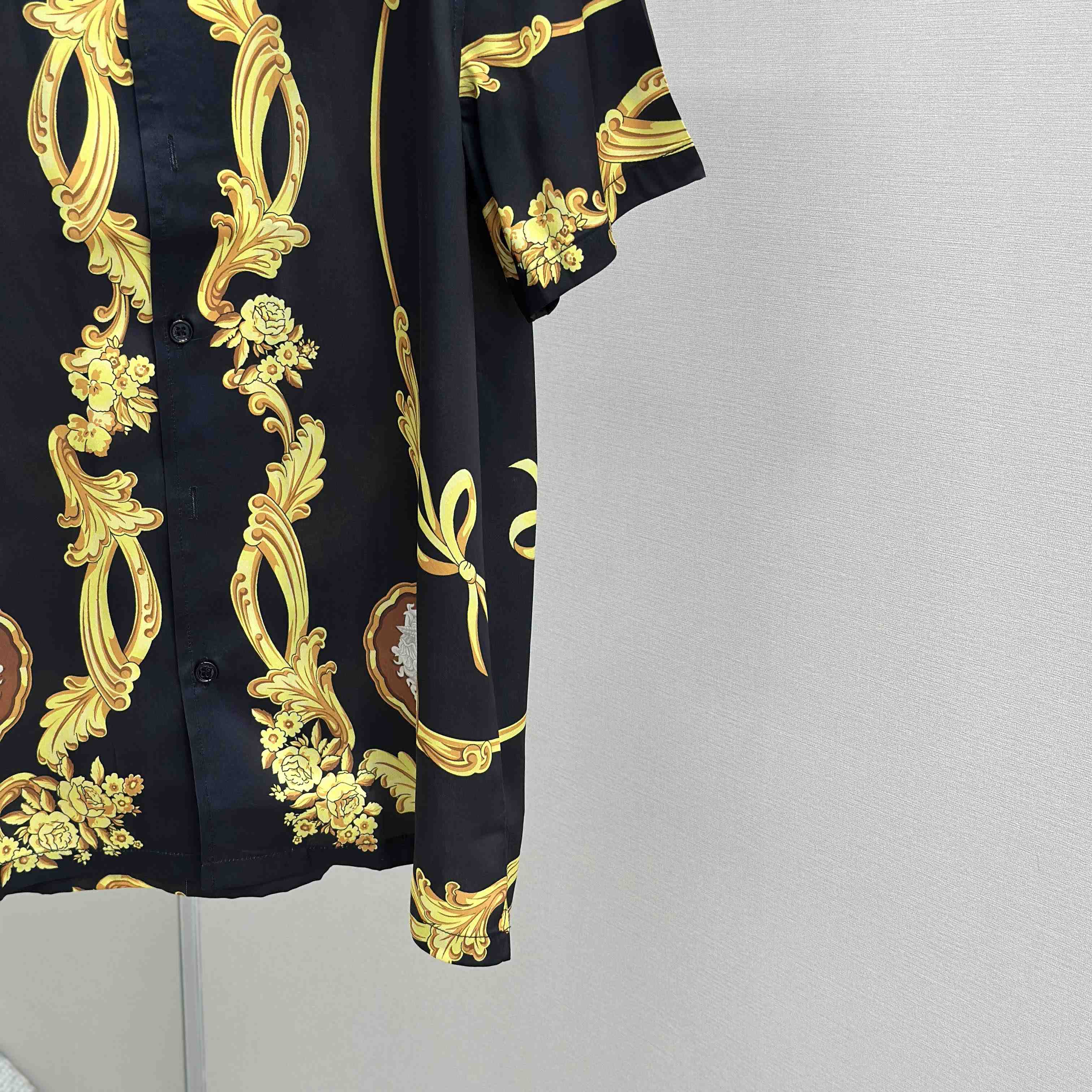 Versace Cameo Silk Shirt & Swim Boardshorts - FashionPlug
