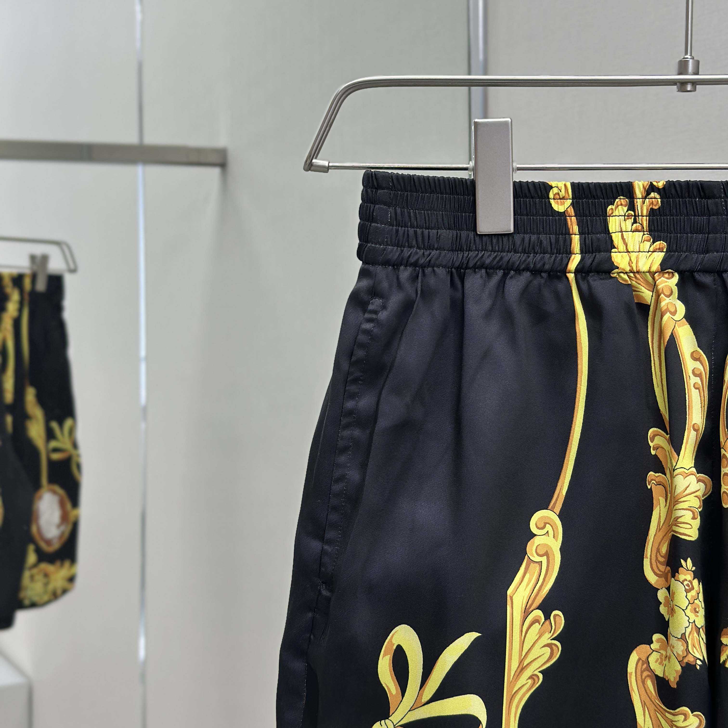Versace Cameo Silk Shirt & Swim Boardshorts - FashionPlug