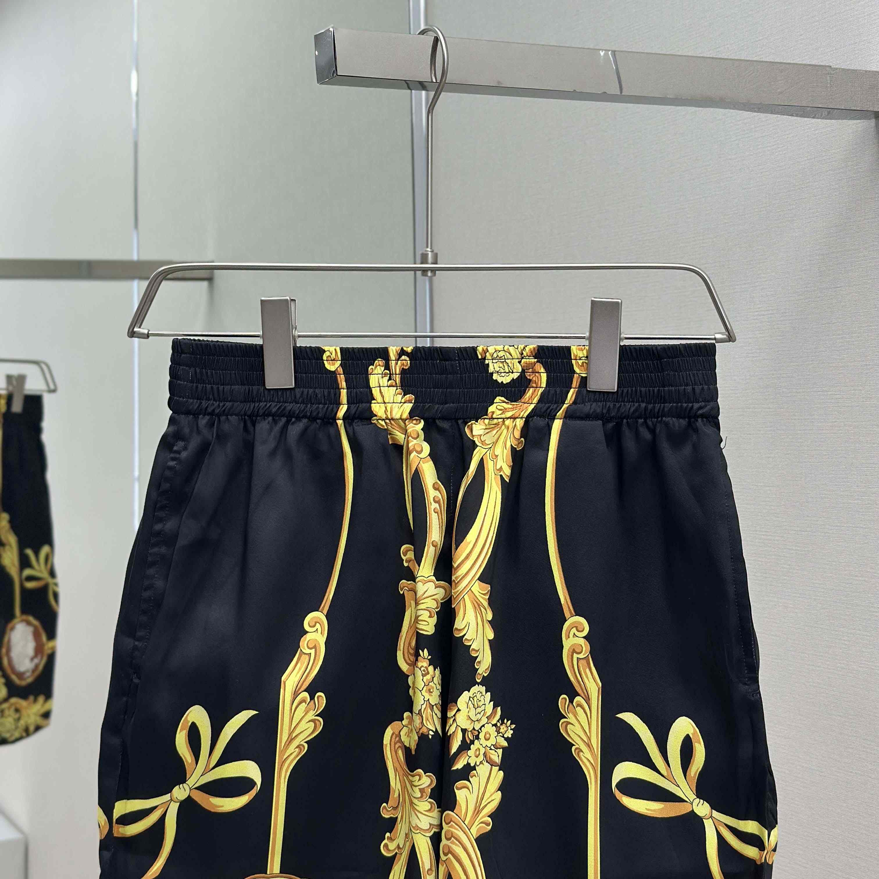 Versace Cameo Silk Shirt & Swim Boardshorts - FashionPlug