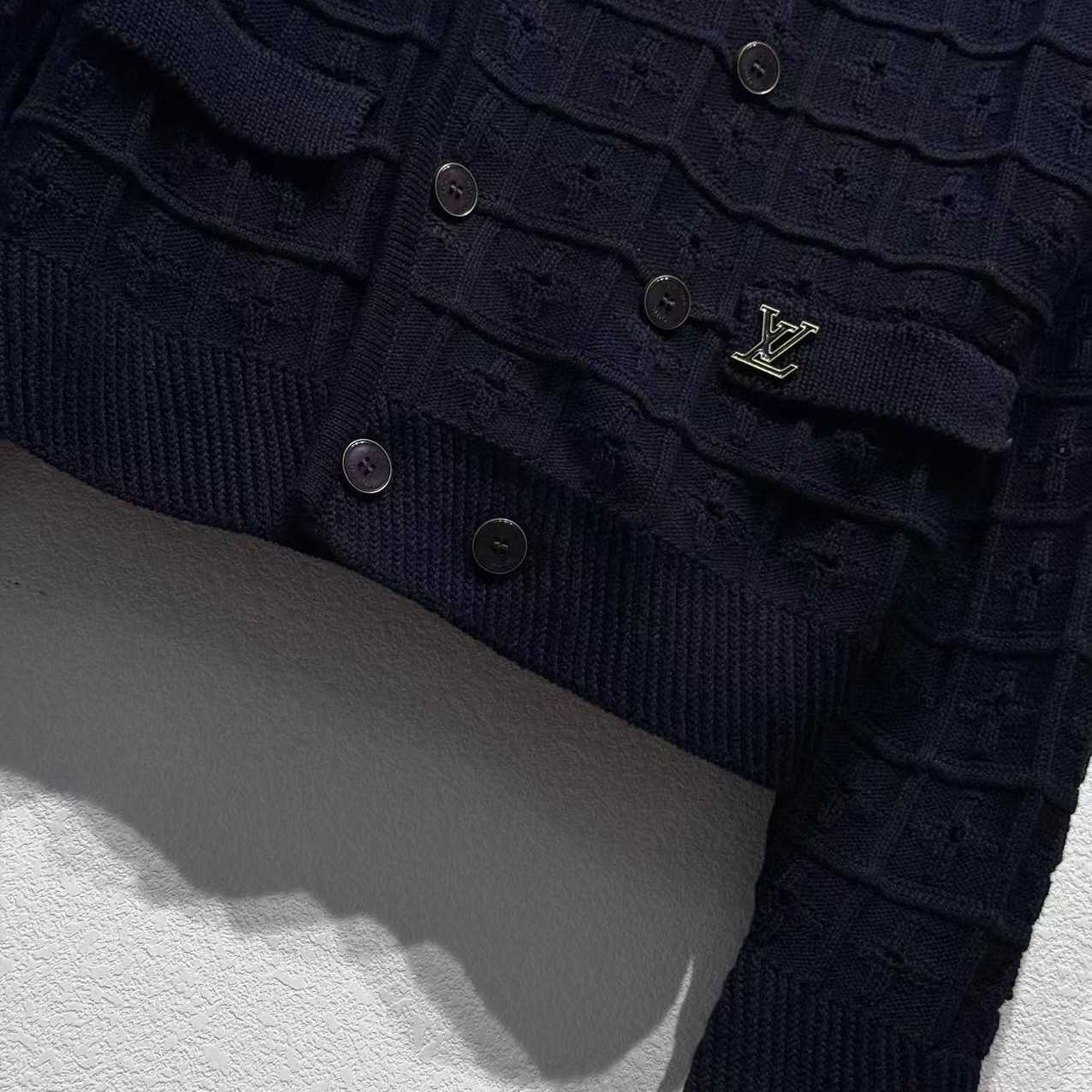 Louis Vuitton Double-Breasted Knit Jacket   1AHVNK - FashionPlug