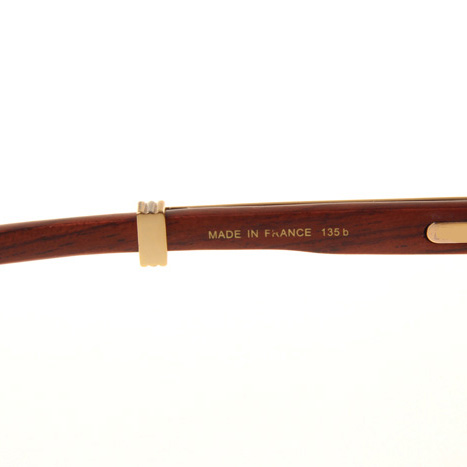 Cartier CT_1116679 Diamond Wood Sunglasses In Gold Brown - FashionPlug
