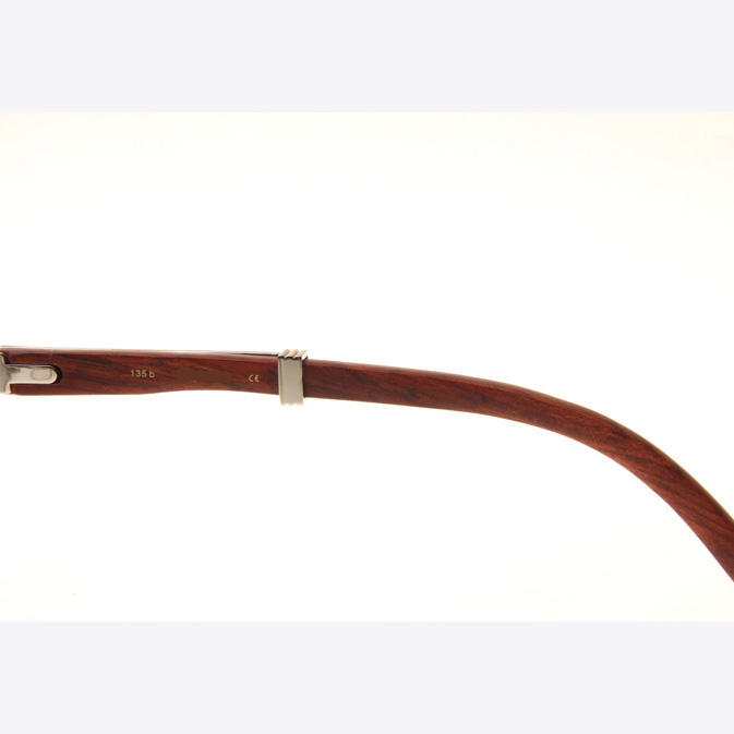 Cartier CT 1990-0692 Wood Sunglasses In Silver Grey - FashionPlug
